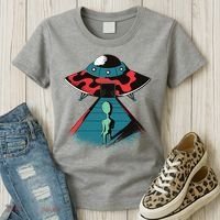 Alien Entering UFO Women's T-Shirt thumb 3