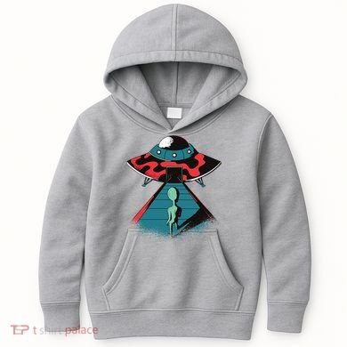 Alien Entering UFO Kids Hoodie
