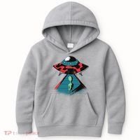 Alien Entering UFO Kids Hoodie thumb 0