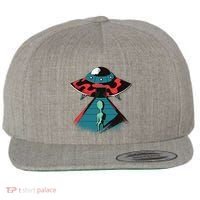 Alien Entering UFO Wool Snapback Cap thumb 0