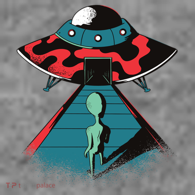 Alien Entering UFO Wool Snapback Cap