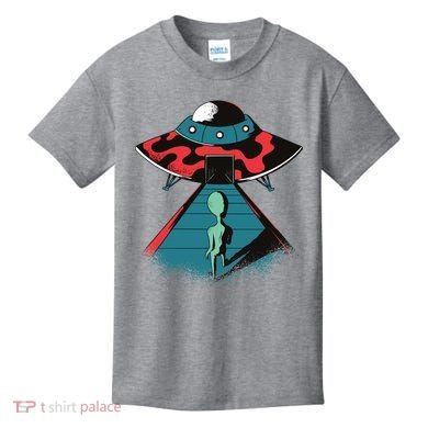 Alien Entering UFO Kids T-Shirt