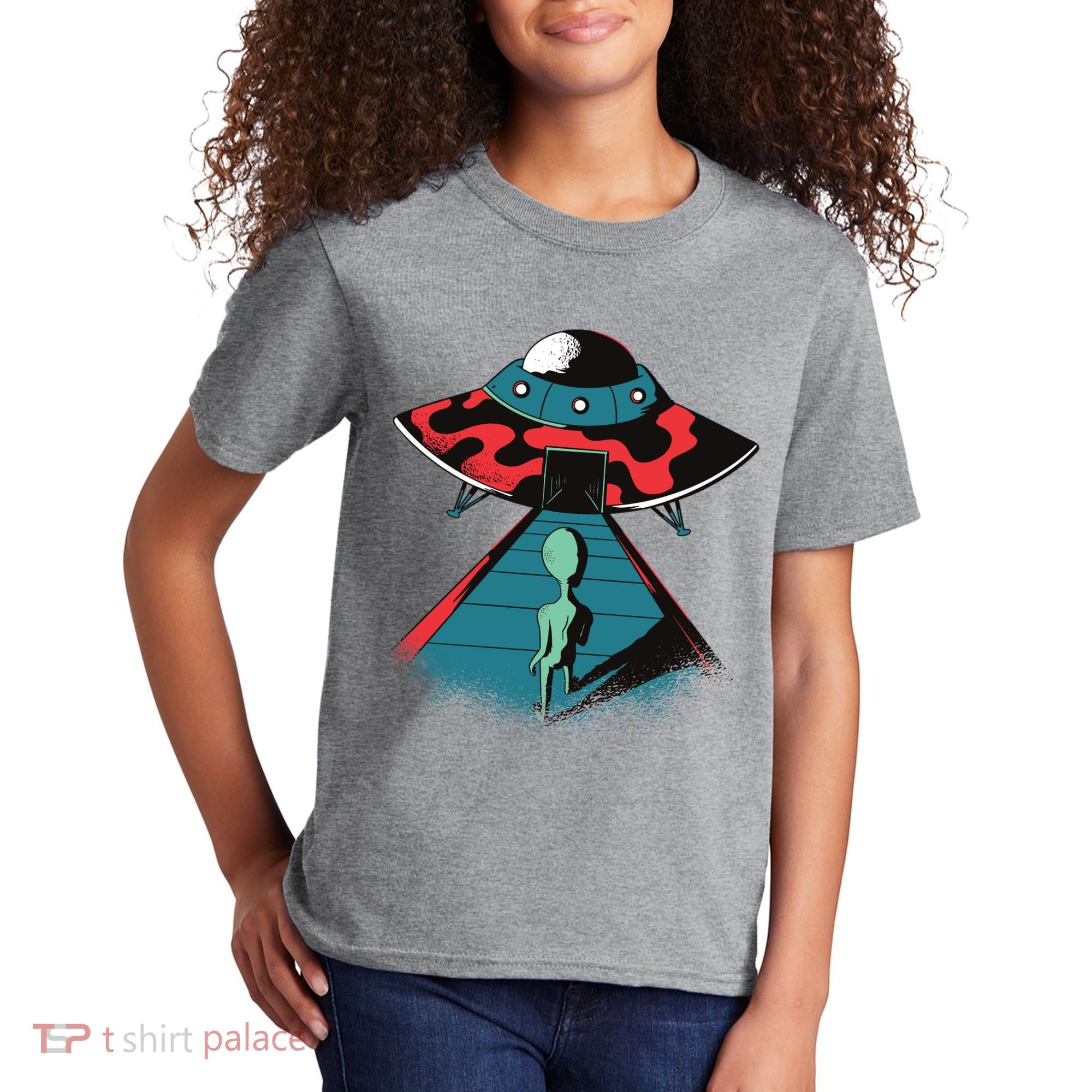 Alien Entering UFO Kids T-Shirt