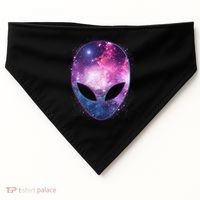 Alien Galaxy Face USA-Made Doggie Bandana thumb 0