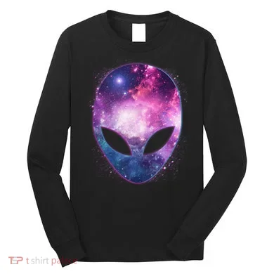 Alien Galaxy Face Long Sleeve Shirt