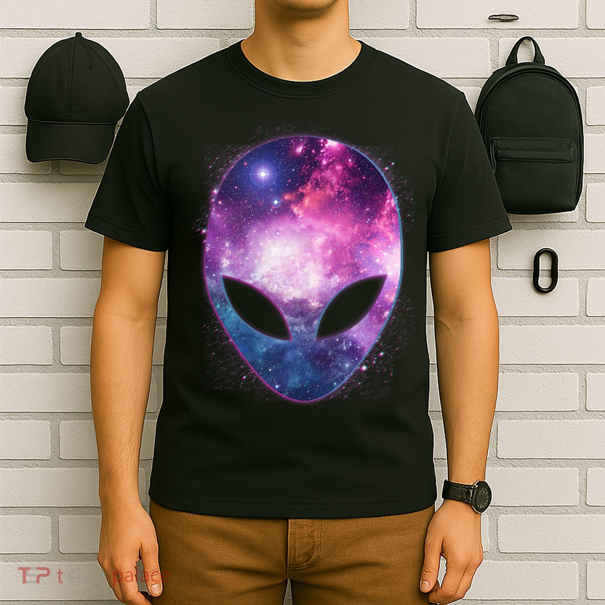 Alien Galaxy Face T-Shirt