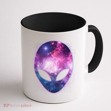 Alien Galaxy Face Coffee Mug back