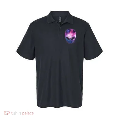 Alien Galaxy Face Polo
