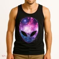 Alien Galaxy Face Tank Top thumb 3
