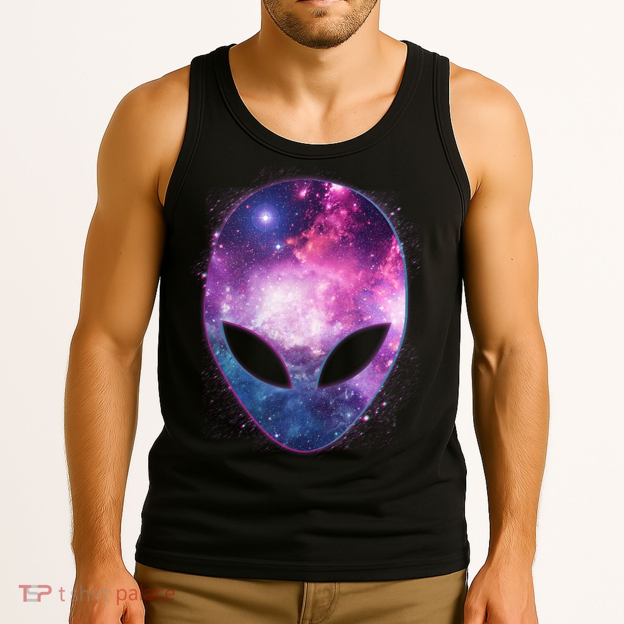 Alien Galaxy Face Tank Top