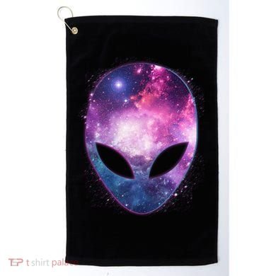 Alien Galaxy Face Golf Towel
