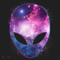 Alien Galaxy Face Golf Towel thumb 3
