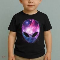 Alien Galaxy Face Toddler T-Shirt thumb 2