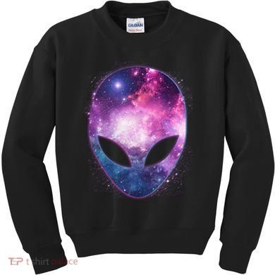 Alien Galaxy Face Kids Sweatshirt