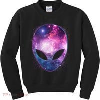 Alien Galaxy Face Kids Sweatshirt thumb 0