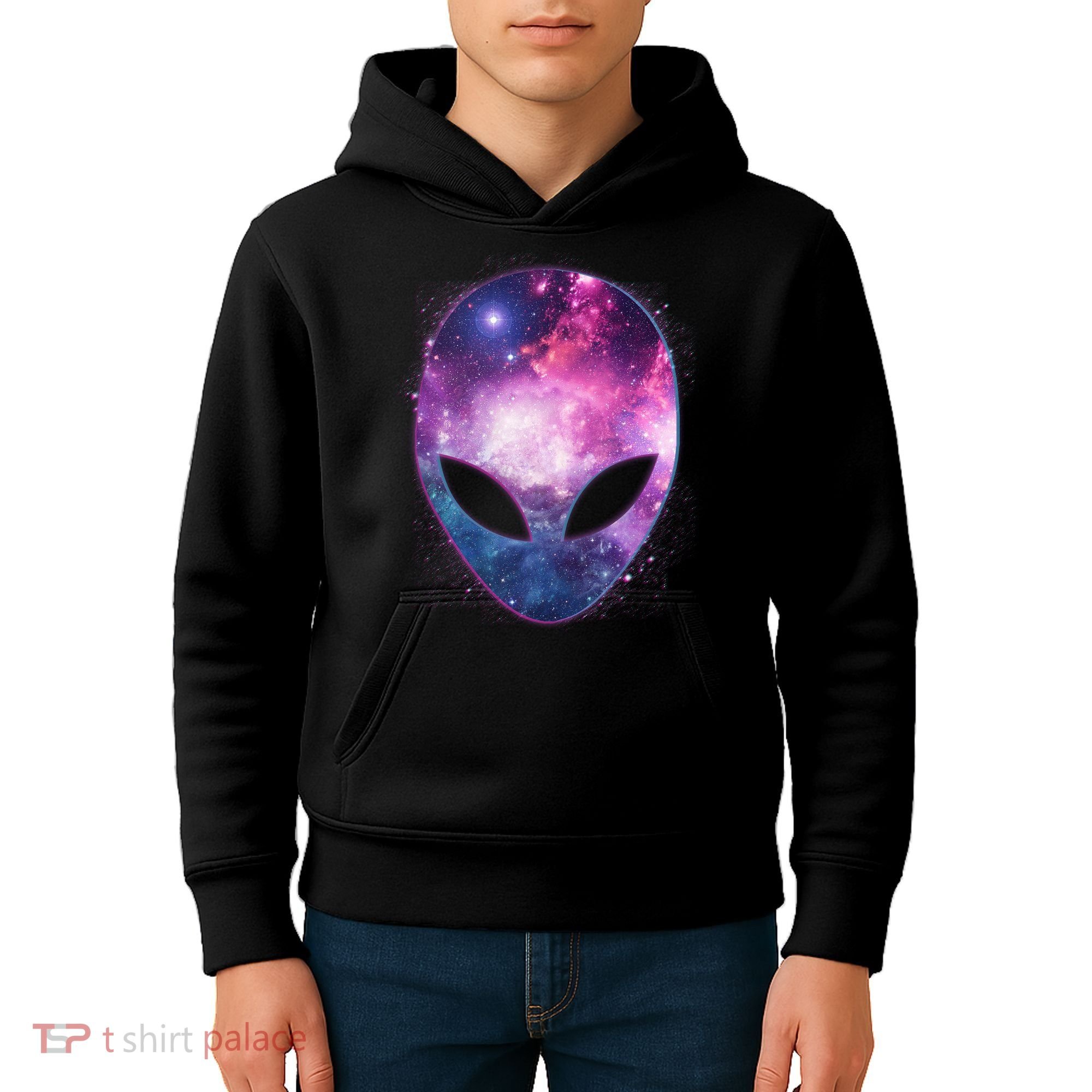 Alien Galaxy Face Kids Hoodie