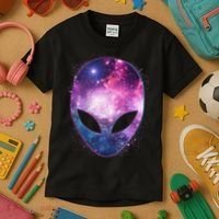 Alien Galaxy Face Kids T-Shirt thumb 3