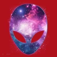 Alien Galaxy Face Christmas Stocking thumb 1