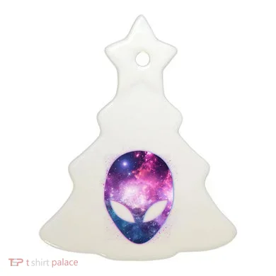 Alien Galaxy Face Ceramic Ornament