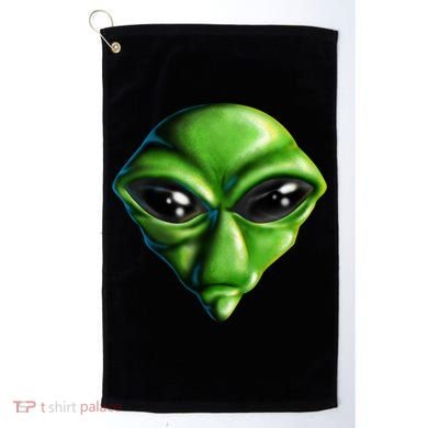 Alien Head Golf Towel