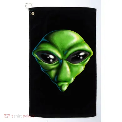 Alien Head Golf Towel