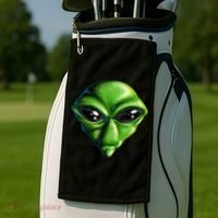 Alien Head Golf Towel thumb 2