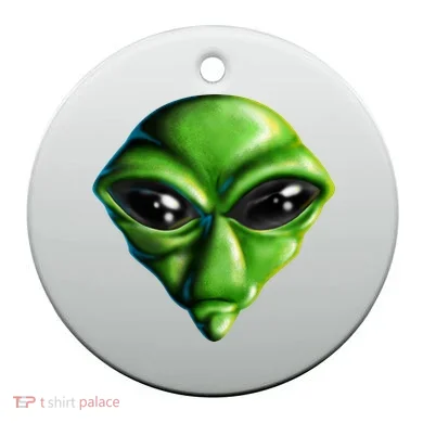 Alien Head Ceramic Ornament