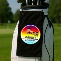 Alien Invasion Golf Towel thumb 2