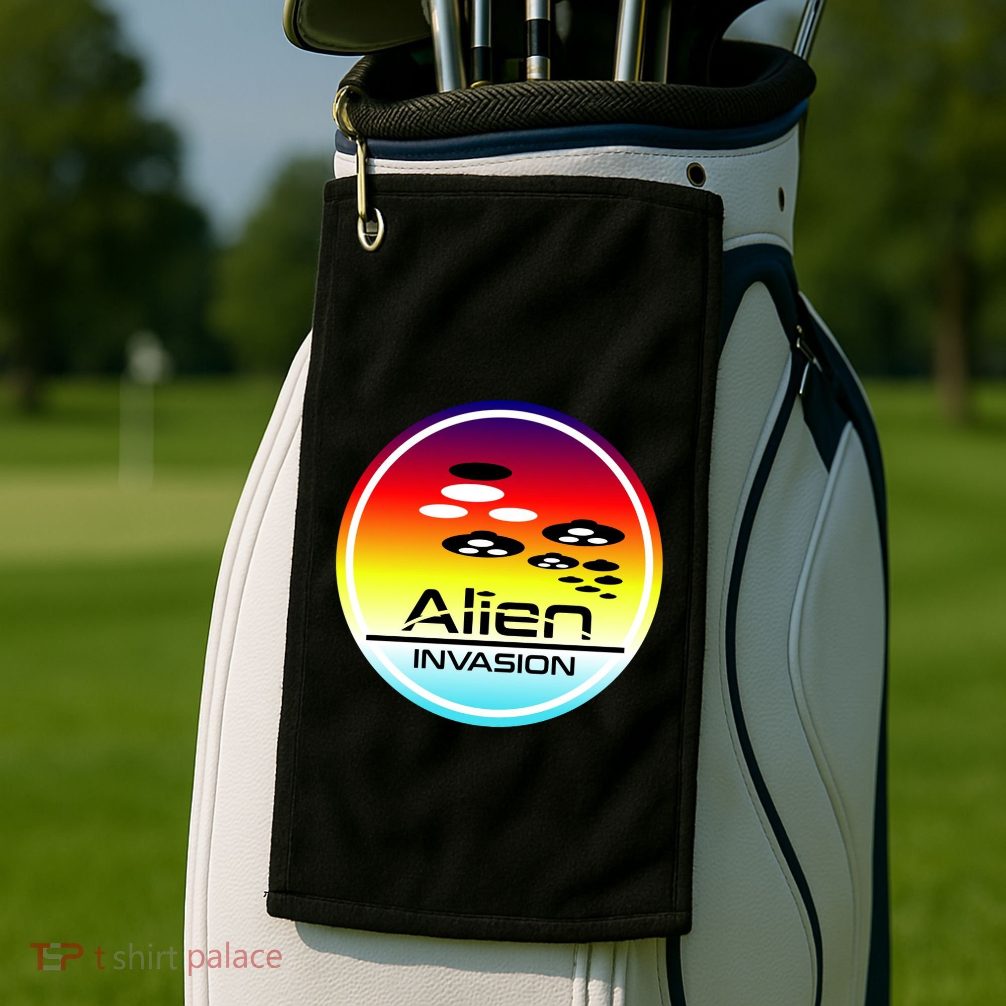 Alien Invasion Golf Towel