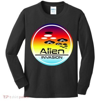 Alien Invasion Kids Long Sleeve Shirt