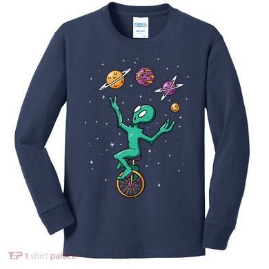 Alien Juggler Kids Long Sleeve Shirt