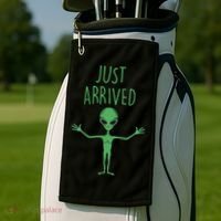 Alien Just Arrived Golf Towel thumb 2