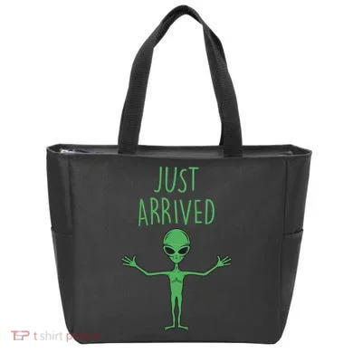 Alien Just Arrived Tote Bag