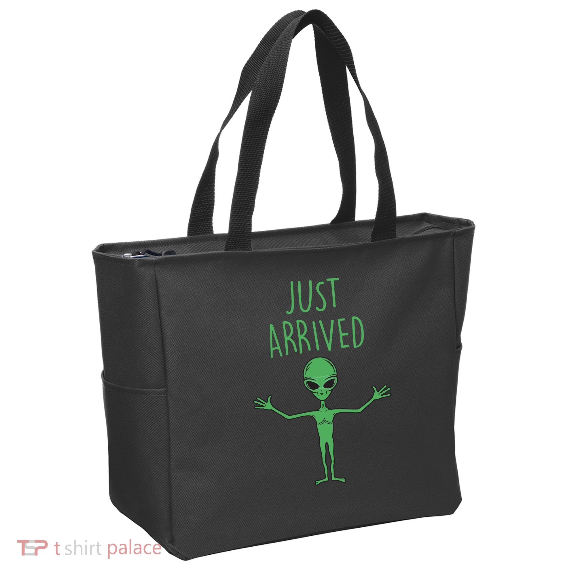 Alien Just Arrived Tote Bag