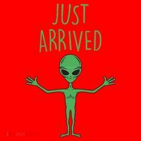 Alien Just Arrived Santa Hat thumb 1