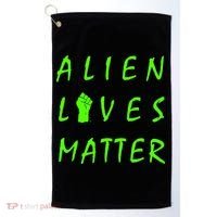 Alien Lives Matter Golf Towel thumb 0