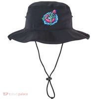Alien On Flamingo Floaty Funny Bucket Hat thumb 0
