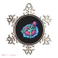 Alien On Flamingo Floaty Funny Ornament thumb 0