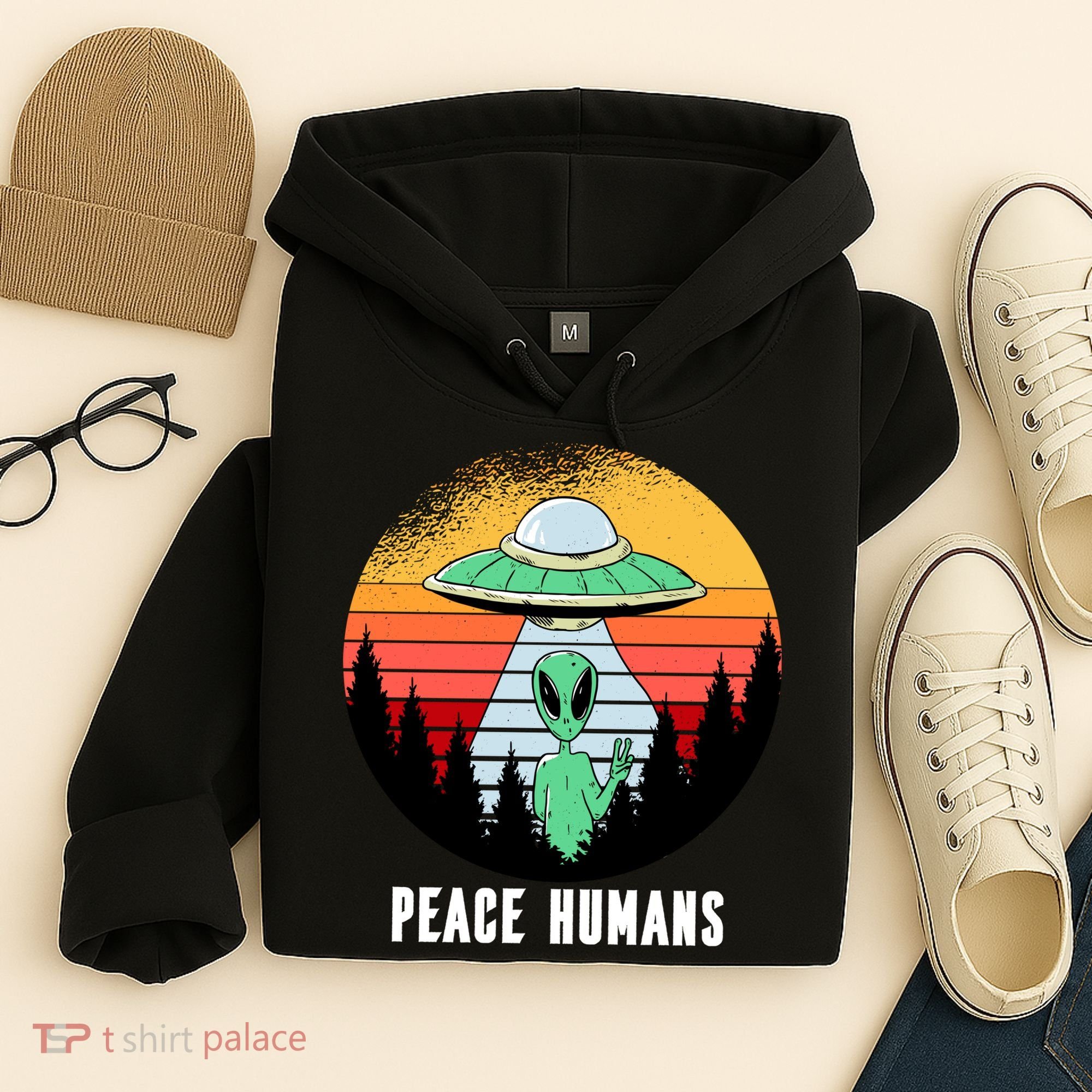 Alien Peace Humans Hoodie