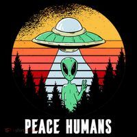Alien Peace Humans Long Sleeve Shirt thumb 2