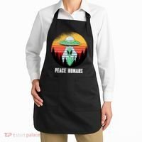 Alien Peace Humans Apron thumb 2