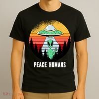 Alien Peace Humans T-Shirt thumb 3