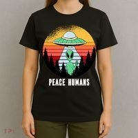 Alien Peace Humans T-Shirt thumb 4