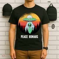 Alien Peace Humans T-Shirt thumb 6