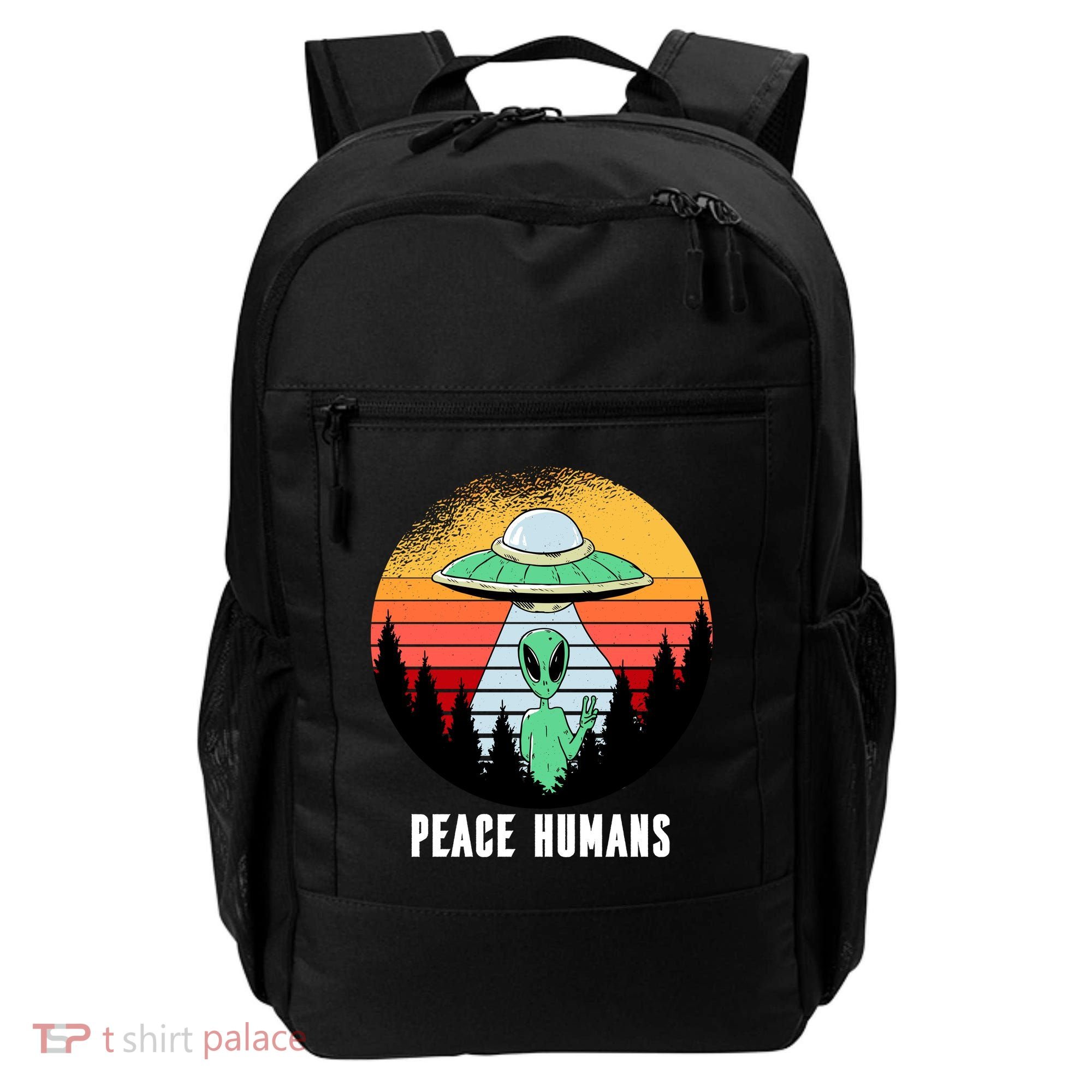 Alien Peace Humans Backpack