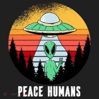 Alien Peace Humans Beanie thumb 2