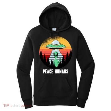 Alien Peace Humans Women's Hoodie