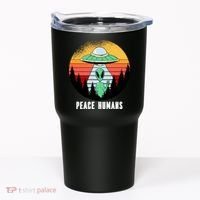Alien Peace Humans Tumbler thumb 0