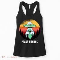 Alien Peace Humans Women's Tank Top thumb 0