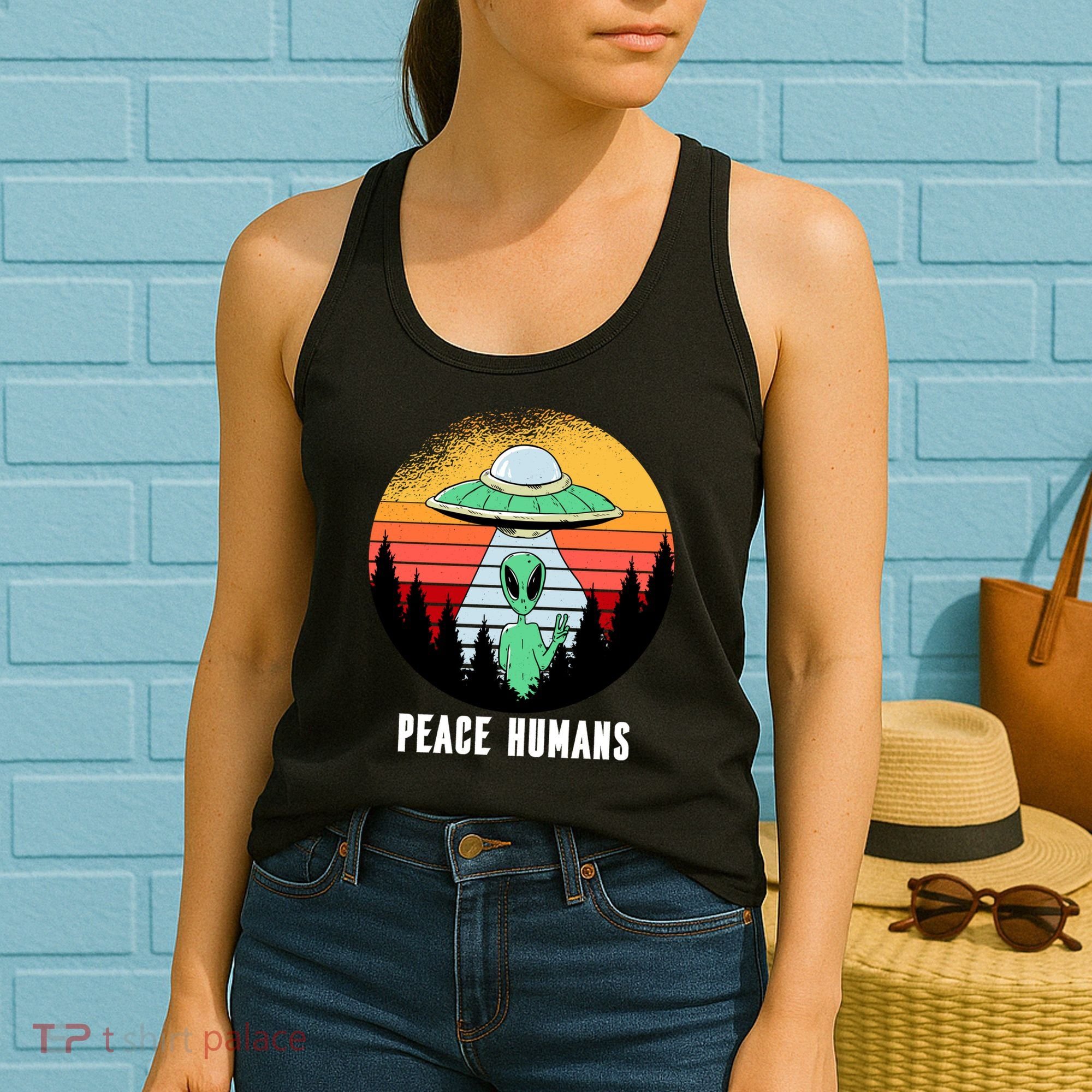 Alien Peace Humans Women's Tank Top